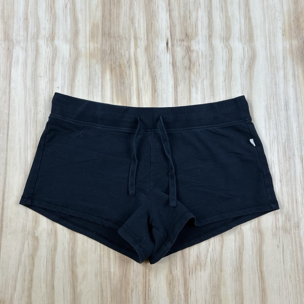 UGG Women's Medium Black Solid Booty Shorts Drawstring Lounge Athletic Casual